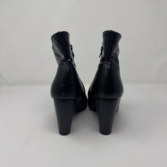 chie mihara black leather cut out heeled boots EU 41 US 11 - Picture 6 of 11
